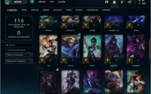 Conta prata 4 com 15 skins e 42 champs