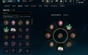 Mestre com 27 Champs e 2 Skins + 10 Fragmentos