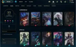 Conta LoL Rank Platina IV