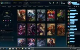 CONTA LEAGUE OF LEGENDS - PRATA IV - 75 CHAMPS - 28 SKINS