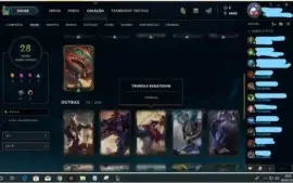 CONTA LEAGUE OF LEGENDS - PRATA IV - 75 CHAMPS - 28 SKINS