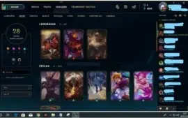 CONTA LEAGUE OF LEGENDS - PRATA IV - 75 CHAMPS - 28 SKINS