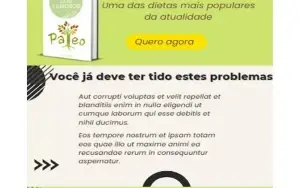Template Página De Vendas 100% Editável Canva Dieta Paleo
