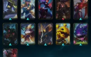Conta 148 skins, Ouro 1! todos campeões e eternos iniciais