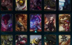 Conta 148 skins, Ouro 1! todos campeões e eternos iniciais
