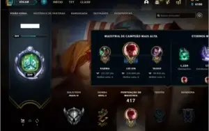 Conta prata 4 com 75 skins e 136 champs