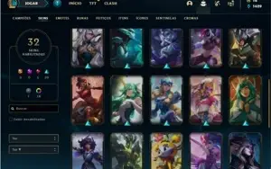 Conta bronze 4 com 47 Champs e 32 Skins + 18 Cromas