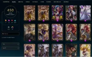 Conta Lol 450 Skins Várias Prestigios E Todas As Skin Da Lux