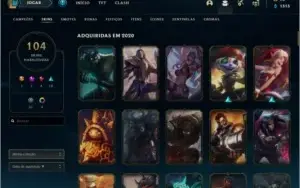 Conta LOL 104 Skins c/ MD10 Inacabada