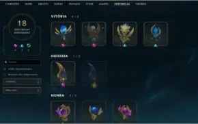 CONTA PLAT 4 DA SEASON 2 / 104 SKINS / FALTANDO 7 CHAMPS