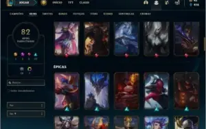 Conta Mestre flex com 125 Champs e 82 skins +1 Prestigio