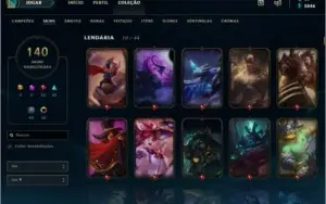Conta Ouro II com 140 skins (ouro desde a season 6)