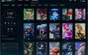Conta Ouro II com 140 skins (ouro desde a season 6)