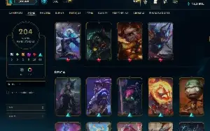 Conta League Of Legends - 204 Skins - 5 Skins Prestígio