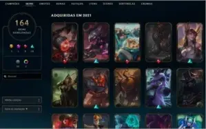 164 Skins + Ryze Triunfante(Campeonato Oficial) - All Champz