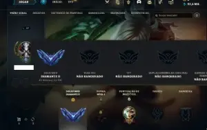 Conta diamante 2 com 20 Champs e 14 Fragmentos de skins