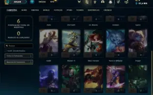 Conta diamante 2 com 20 Champs e 14 Fragmentos de skins