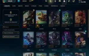 Conta diamante 2 com 20 Champs e 14 Fragmentos de skins