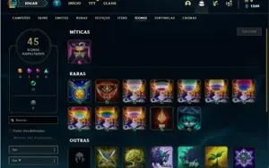 Conta ouro 4 com 32 Champs e 7 Skins + 1 Fragmento