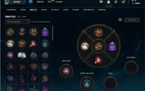 Conta ouro 4 com 32 Champs e 7 Skins + 1 Fragmento
