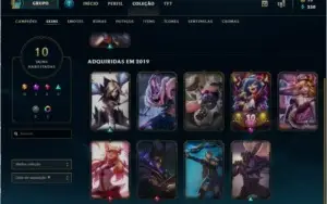 CONTA LOL PARA MD10 + 35 CHAMPS + 14 SKINS
