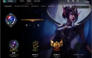 CONTA LEAGUE OF LEGENDS TEMPORADA 2 - ELO ATUAL: GOLD