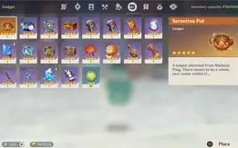 Zhongli C1, Baal, Venti, Xiao, Kazuha, Klee, Childe, Harpa..