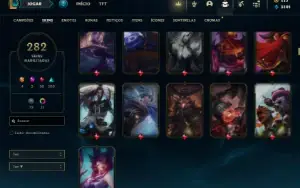 Esmeralda 4 com TODOS os champs e 282 Skins + 4 Ultimates