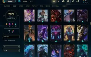 Esmeralda 4 com TODOS os champs e 282 Skins + 4 Ultimates