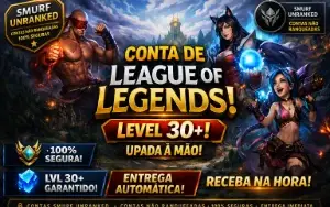 Unranked, 16K Ea, Conta Lol Lvl 32, Upada Na Mão, 3 Skins