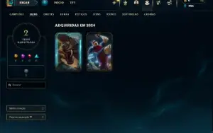 Unranked lv 20 com 25 Champs e 2 Skins + 3 Espolios