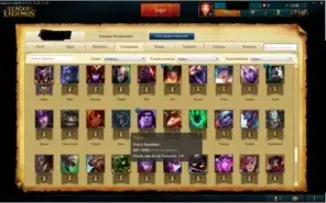 Conta legue of legends platina V temporada 5