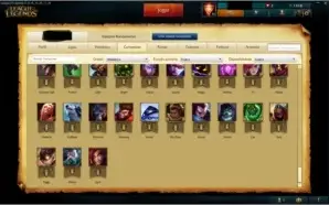 Conta legue of legends platina V temporada 5