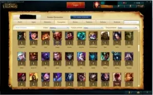 Conta legue of legends platina V temporada 5