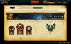 Conta legue of legends platina V temporada 5