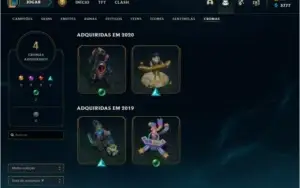 Conta LOL Lv. 168 Unranked 70 Skins