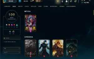 Unranked com 150 Champs e 109 Skins ( ADC / JG / TOP )