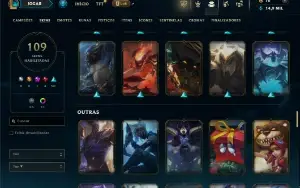 Unranked com 150 Champs e 109 Skins ( ADC / JG / TOP )