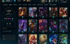 Unranked com 150 Champs e 109 Skins ( ADC / JG / TOP )