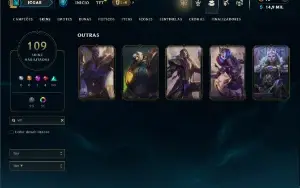 Unranked com 150 Champs e 109 Skins ( ADC / JG / TOP )
