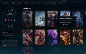 Conta Lol, Com muitas skins e todos os campeos