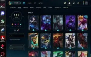 Conta Lol, Com muitas skins e todos os campeos