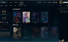 Conta LoL Mestre c/244 skins e Todos os Campeões