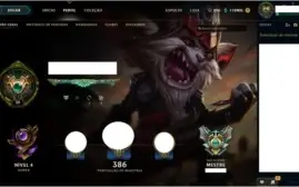 Conta LoL Mestre c/244 skins e Todos os Campeões