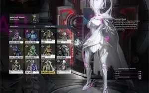 Warframe Conta MR28 com 53 frames muitas skin deluxe