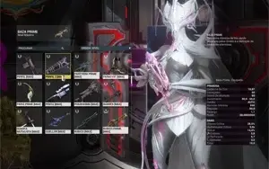 Warframe Conta MR28 com 53 frames muitas skin deluxe
