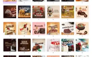 Pack Canva Confeitaria - 80 Artes Editáveis