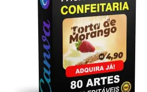 Pack Canva Confeitaria - 80 Artes Editáveis