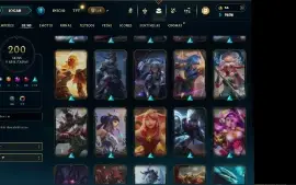 Conta LoL LV 480 202 skins OURO I