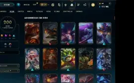 Conta LoL LV 480 202 skins OURO I